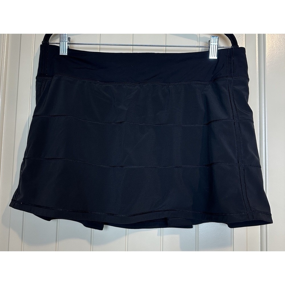 Lululemon Pace Rival Skirt (Tall) Women's Size‎ 12 Tall Black Lined Tennis Skort